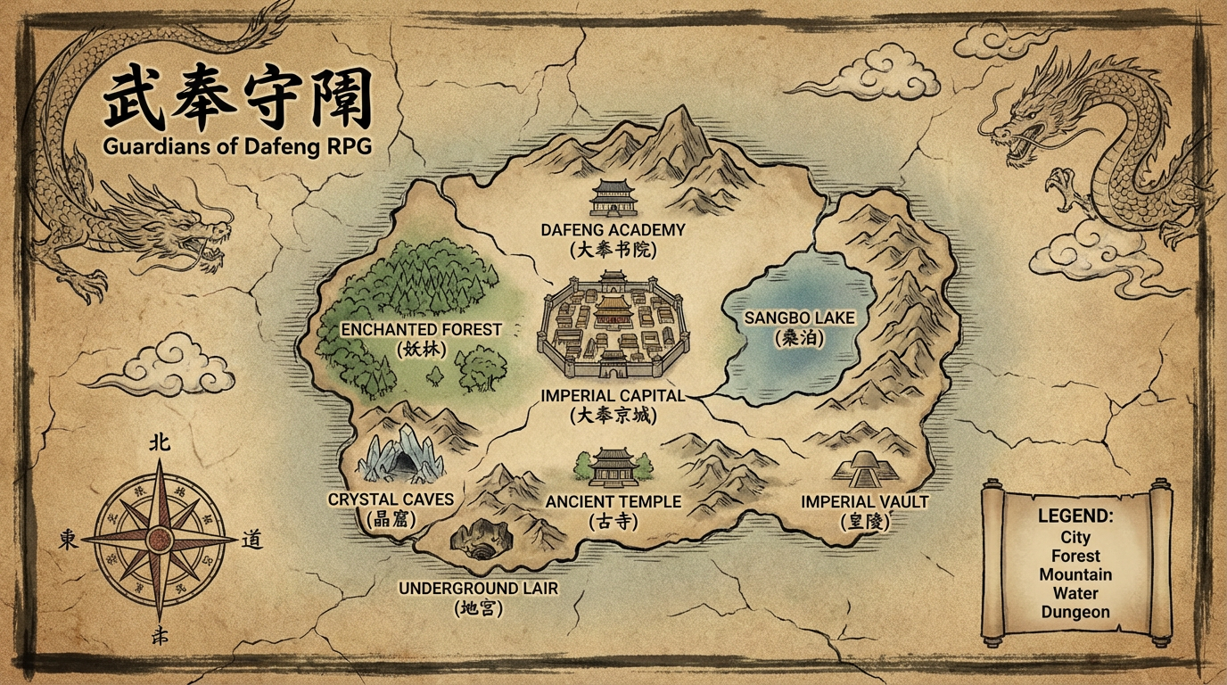 Guardians of Dafeng world map